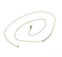 Collana Sommer 14K in Oro giallo Diamante 0.07 Ct 14K BARRA BRIL CT 0.07 - 14K BARRA BRIL CT 0.07